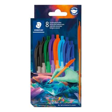 Imagem de Staedtler Ball 4230 M Caneta esferográfica triangular, largura da linha M aprox. 1,00 mm, para escrita relaxada, estojo de papelão com 8 canetas esferográficas, sortidas, edição multiverso, 4230C8E2-1