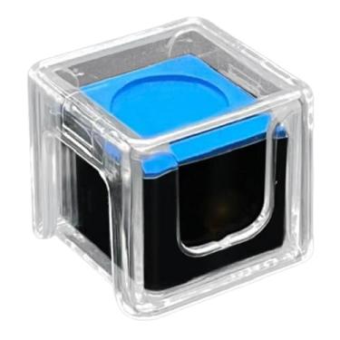 Imagem de predolo Giz para taco de sinuca de alto desempenho, aumenta o atrito, prático, giz para tacos de bilhar, acessórios para pontas de taco de sinuca para casa, Azul