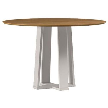 Imagem de Mesa De Jantar 120 Cm Isabela Sem Vidro Off White Ype – New Ceval