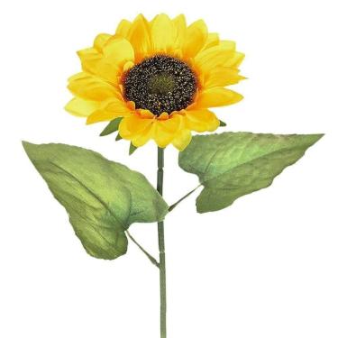 Imagem de Haste Girassol Cetim Amarelo 60x15cm
