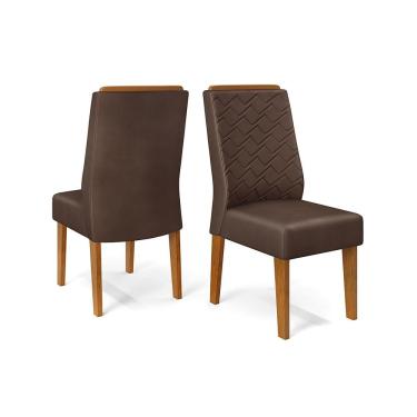 Imagem de Kit com 02 Cadeiras Lídia Freijó Veludo Moca DJ Móveis