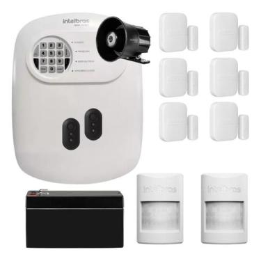 Imagem de Kit Alarme Intelbras Monitorado App Celular 8 Sensor Sem Fio