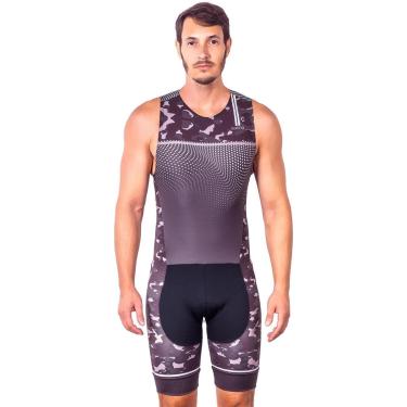 Imagem de MACAQUINHO SEM MANGAS TRIATHLON ELITE CAMUFLADO PROTEÇÃO UV 50+ KAUNA-Masculino