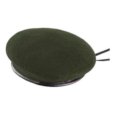 Imagem de Boina Masculina Estilo Militar Francesa Feltro Borda Em Pu - Shop Alte