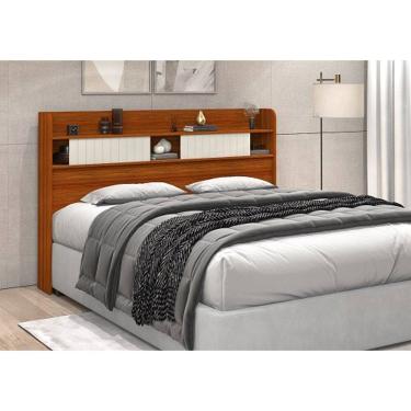 Imagem de Cabeceira Dubai Casal 1.40 Cinamomo/Off White - Vitamov