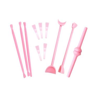 Imagem de SHOWERORO Conjunto de ferramentas para fondant, kit de decoração de bolo, 11 peças, ferramentas de argila de duas pontas, canetas para esculpir bolos, fácil de limpar