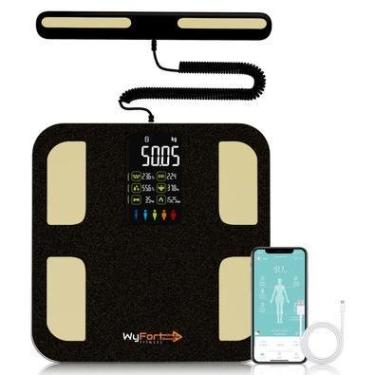 Imagem de Balança Bioimpedância Wyfort Electronics, Smart, 8 Sensores, Com Display Va Wf05