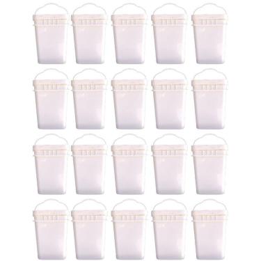 Imagem de Balde Retangular 20L Para Plantar Flores - 20 Pçs