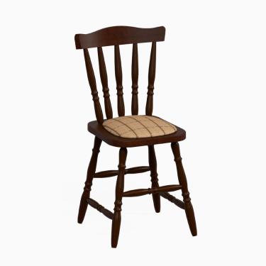 Imagem de Cadeira Madeira Maçica Daiana Estofada Castanho Acetinado Piratini