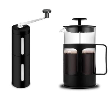 Imagem de Kit Moedor de Café Prático + Prensa Francesa 650ml - Preto