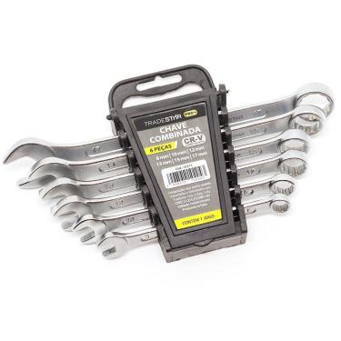 Imagem de Jogo de Chave Combinada Tradestar Cromo Vanádio 8-17mm