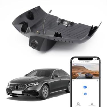 Imagem de Fitcamx Câmera de painel 4K para Mercedes-Benz E-Class E350 E450 (HD2-6667) 2024 2025 tem 3 câmeras originalmente, visual OEM, vídeo UHD 2160P, WiFi e aplicativo integrados, gravação em loop, sensor G
