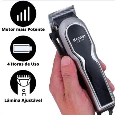 Imagem de Cortador Kemei Km-119 Sem Fio Para Cabelo Profissional - ASAF