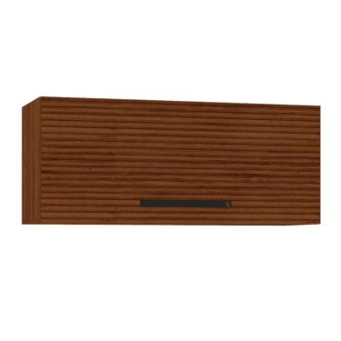 Imagem de Armário Refrigerador 700 Lapis Nogueira Ripado