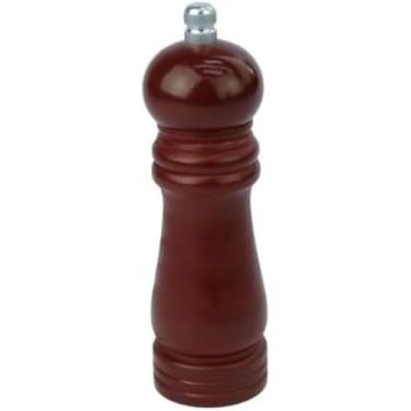 Imagem de Moedor de Pimenta e Sal em Madeira, Moedor Manual com Regulador de Moagem, Estilo Clássico (MARROM ESCURO)