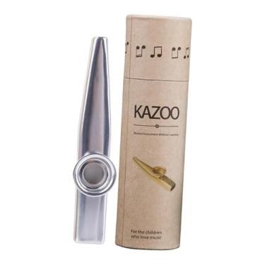 Imagem de Dynwave Flauta Kazoo Instrumento Musical Teclado Flauta de Boca Portátil Brinquedo Amantes da Música, Prata