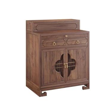 Imagem de ZzleoyuUUs-12 Prateleira de altar budista para ambientes internos, mesa de riqueza alta, baixa, estilo chinês, preto, nogueira, buda, nicho, gabinete