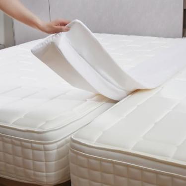 Imagem de Vekkia Conversor Twin XL/Twin to King com folha de suporte de PE interno e espuma de alta densidade, enchimento de lacuna King dividido para cama ajustável, quarto de hóspedes, aluguel de férias