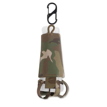 Imagem de Bolsa organizadora tática de bastão brilhante com clipe mosquetão, 6 suportes de luzes químicas, bolsa de loja, palitos de luz, equipamento de airsoft, bolsa de pendurar camuflada