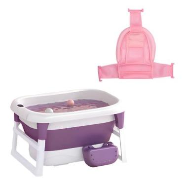 Imagem de Ofurô Infantil Dobrável Tibaby 0-24m Com Termômetro E Rede