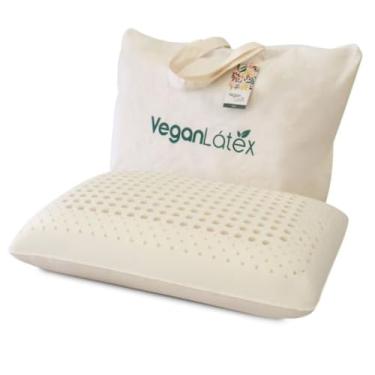 Imagem de Travesseiro de Látex Natural Orgânico VeganLatex, Médio, Design Ventilado, com Capa de Viscose