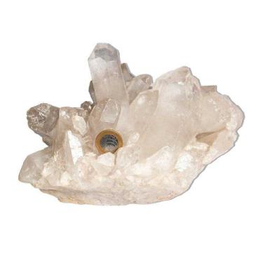 Imagem de Drusa de Cristal Quartzo Natural - Aglomerado de Pontas Naturais - 3,4