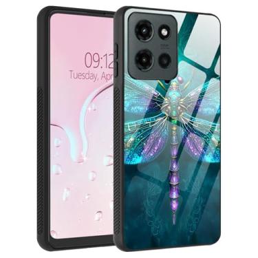 Imagem de SichKards Capa para Motorola Moto G 5G 2025, traseira de vidro líquido e bordas macias de TPU, aderência lateral antiderrapante, proteção contra quedas, ajuste fino, carregamento sem fio compatível