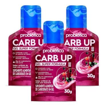 Imagem de Kit 3 Carb Up Probiótica Gel Super Fórmula Sabor Açaí com Guaraná Sach