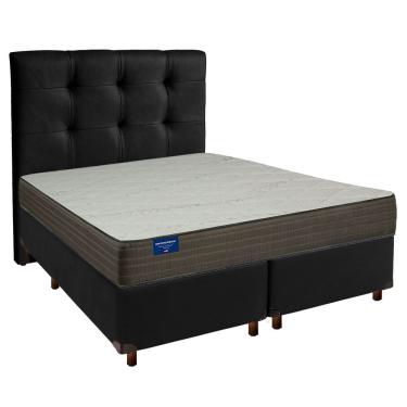 Imagem de Cama Box + Colchão Queen D33 Orthotech Inducol + Cabeceira Estofada
