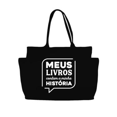 Imagem de Ecobag grande big GG algodão ecológico sustentável bolsa cru ou preto ecobags escola necessaire presente natal amigo ocu