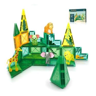 Imagem de Blocos Magnéticos Construção Brinquedo Educativo 40 Peças - Miki Toy