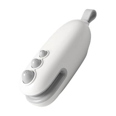 Imagem de KiBcsLic Mini selador de sacos, selador a vácuo, portátil, recarregável, máquina de selagem para armazenamento de alimentos, batatas fritas, cozinha doméstica, Branco, 400 Mah