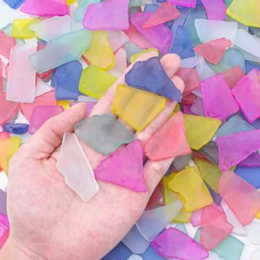 Imagem de Keedolla Vidro marinho caído para artesanato - Peças coloridas de vidro marinho fosco de 283 g trituradas para artesanato DIY, enchimento de vasos, casamentos na praia, aquário e decoração de casa