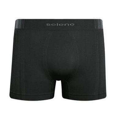 Imagem de Cueca Boxer Selene Sem Costuras Preto, Preto, M