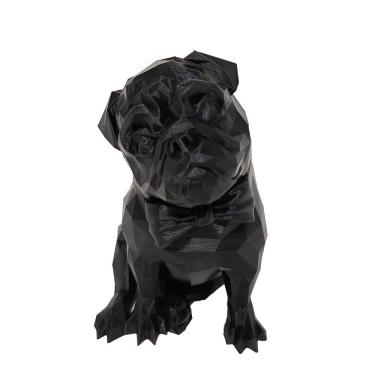 Imagem de Pug Cachorro Impressão 3d Objeto Decorativo Preto Decoração