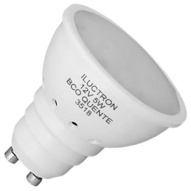 Imagem de Lâmpada Led Dicroica Mr16 5W 12V Gu10 Branco Quente - ILUCTRON, 12V