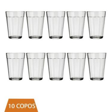Imagem de Conjunto 10 Copo Americano Clássico  Vidro Café  300ml Nadir - NADIR F