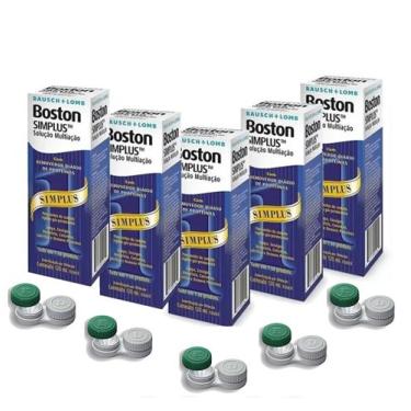 Imagem de BOSTON SIMPLUS SOLUÇÃO MULTIAÇÃO 120ml + Estojo - 5 caixas - Bausch&Lo