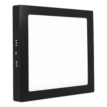 Imagem de Plafon Led Preto Sobrepor 15X15 Preto - Luz Neutra 110V/220V