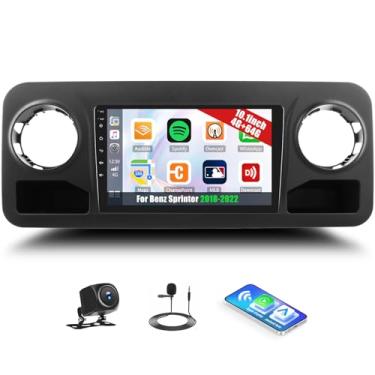 Imagem de SIXWIN 4G + 64G Android 13 estéreo automotivo para Benz Sprinter 2018-2022 tela sensível ao toque de 10,1 polegadas com CarPlay Android Auto Mirror Link UI Bluetooth FM Navegação GPS WiFi FM SWC Shot