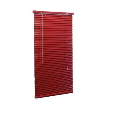 Imagem de Persiana Horizontal Aluminio 25Mm Vermelha 60 L X 160 A Cm - Top Flex