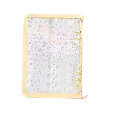 Imagem de Fichário transparente recarregável - A5 fichário transparente para caderno, álbum de adesivos com zíper para de diário, pequenos acessórios, estudantes, recibos, gerentes de projetos, reuniões de