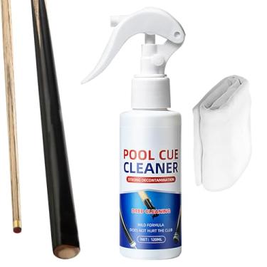 Imagem de Polidor de tacos de madeira para piscina - Poderoso limpador de tacos de 120 ml com toalha - Suprimentos esportivos e acessórios para concurso de manutenção, uso masculino feminino e jovem