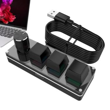 Imagem de Teclado macro programável | Teclado macro mecânico | Acessórios de computador, teclado programável silencioso para viagem, estudo, trabalho, negócios