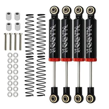 Imagem de 4pcs RC Shocks Absorber,RC Shock Absorber Set,RC Car Built-in Spring 70/80/90/100/110mm Shock Absorber Damper for 1/10 RC Crawler Axial SCX10 ii RBX10 Wraith TRX-4 MST Redcat (Black, 90mm 4pcs)