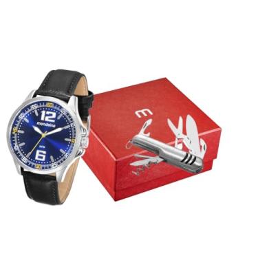 Imagem de Mondaine Kit Relógio Masculino Mostrador Azul com Kit unhas