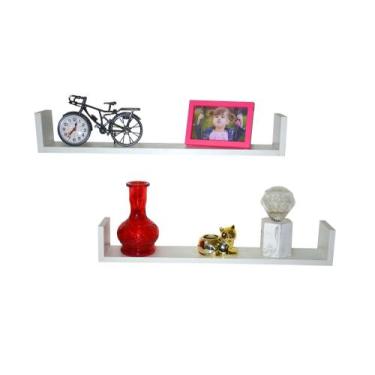 Imagem de Kit 2 pçs Prateleira Nicho U - 50cm - Safira, Branco