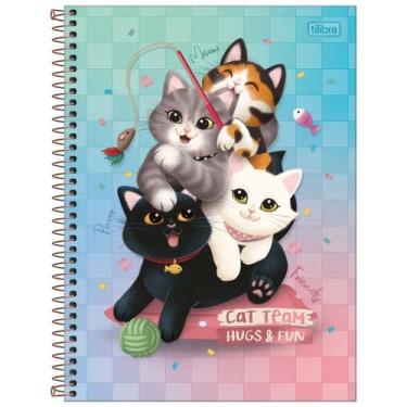 Imagem de Caderno Universitário 1 Matéria Purrfect Cats Gato - Tilibra