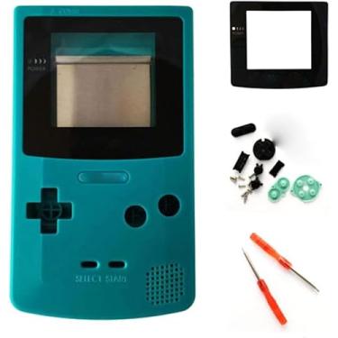 Imagem de Ambertown Capa de substituição completa para Nintendo Gameboy Color GBC (azul-petróleo)