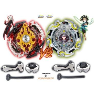 Imagem de Kit 2 Beyblade Burst + 2 Lançador God Spriggan Vs Alter Chronos Shu e 